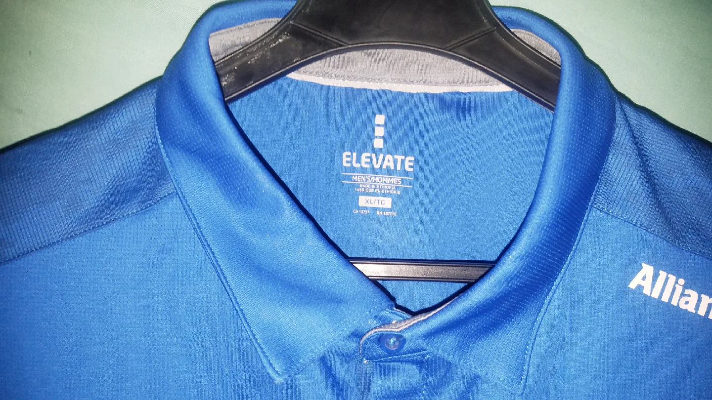Elevate Men’s Colared Short Sleeve Allianz Polo Shirt Size XL image indicator(2)