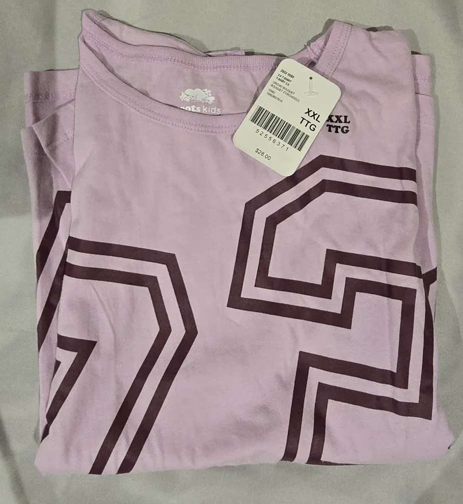 NEW! Girls Roots Lilac Long Sleeve T-shirt - Size 13 - 14 (XXL) image indicator(3)