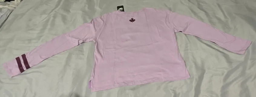 NEW! Girls Roots Lilac Long Sleeve T-shirt - Size 13 - 14 (XXL) image indicator(6)