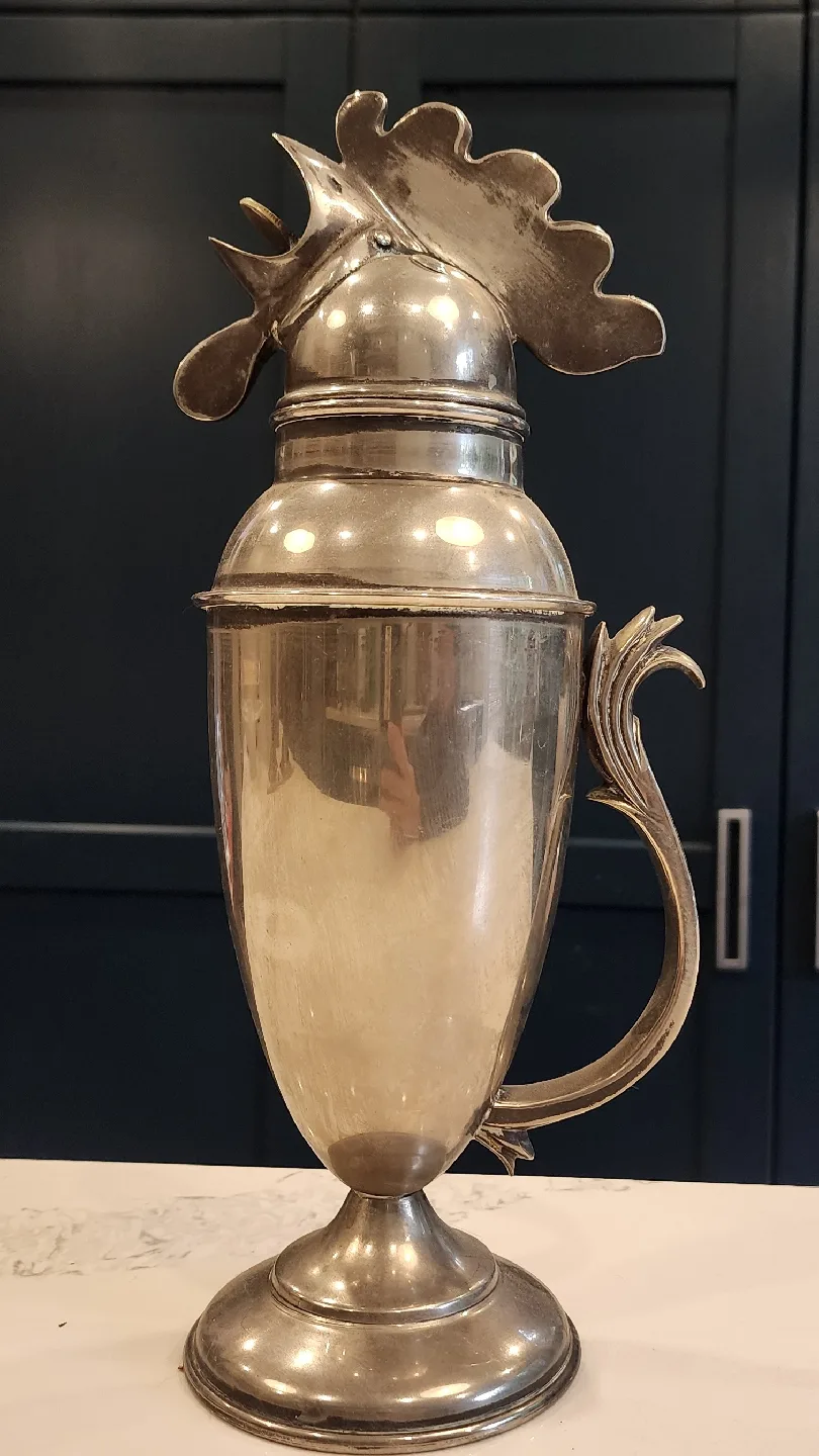 Vintage Silver Plated Rooster Cocktail Shaker image indicator(2)