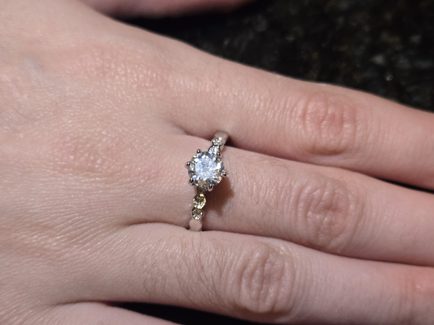 Sterling Silver GRA Moissanite Ring 1.0 CT size 9 - photo 3