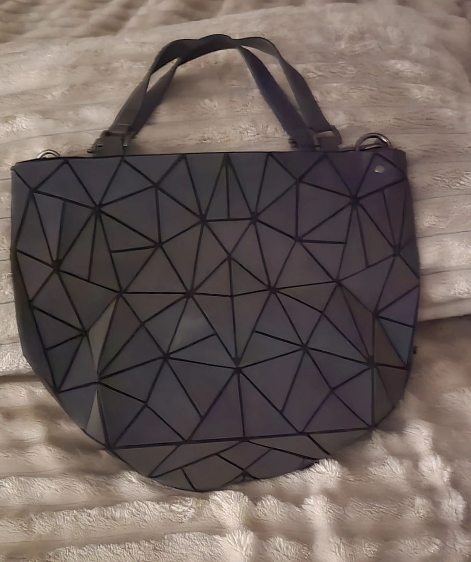 Geometric Reflective Tote Bag + Wallet - photo 4