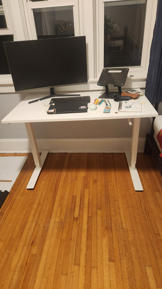 Trotten desk sit/stand white 160x80 cm