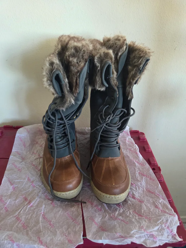 Arctic Trail Winter Boots, Brown & Grey size 12 image indicator(2)