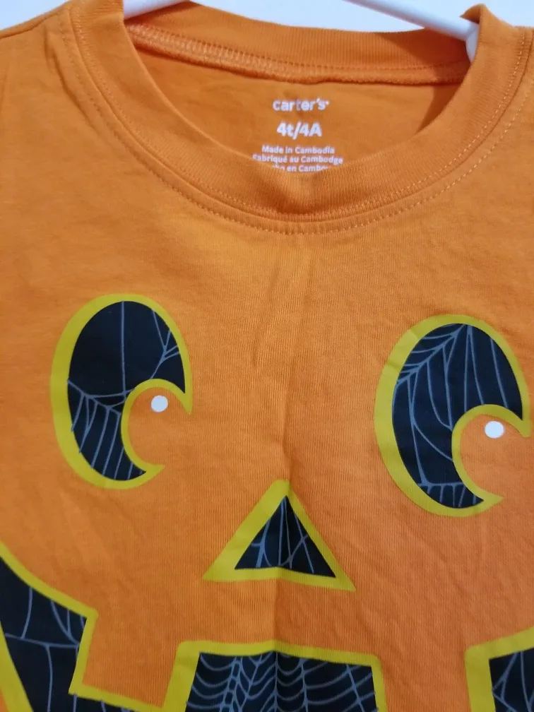 Carter's Halloween Pumpkin Shirt - Size 4T 🧡 image indicator(2)