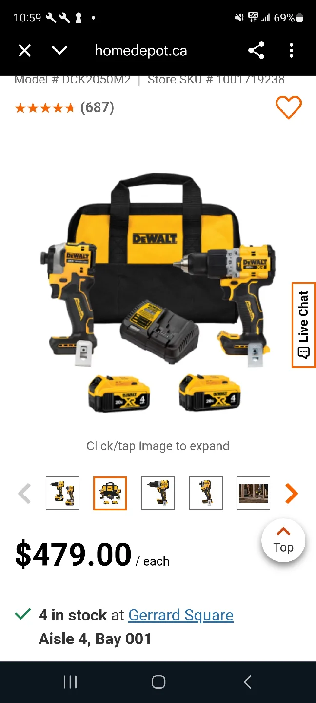 DeWalt Atomic 20V MAX XR Brushless 2-Tool Combo Kit image indicator(4)