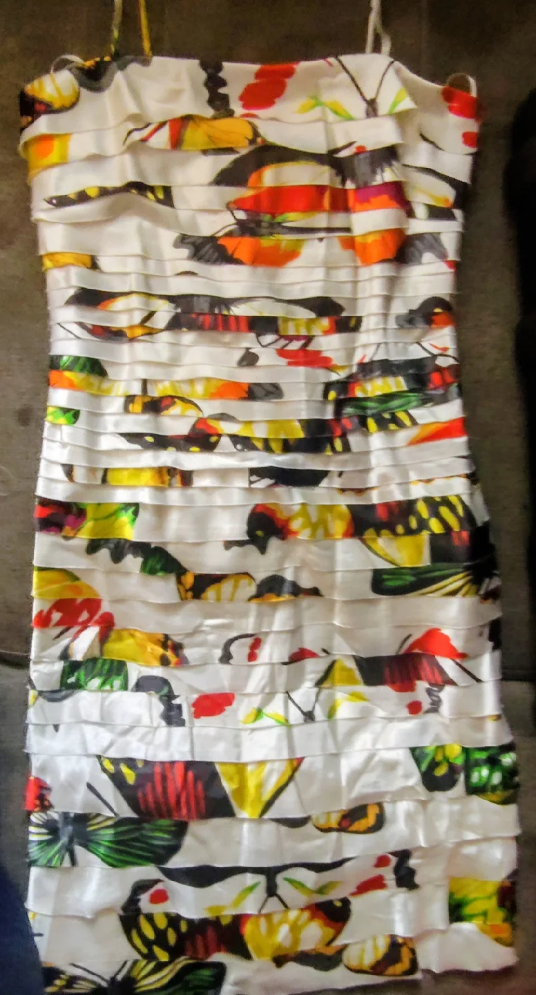 Colorful Butterfly Print Dress thumbnail