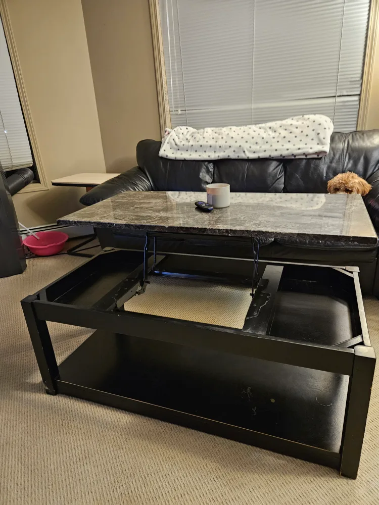 Lift Top Coffee Table - Black Frame