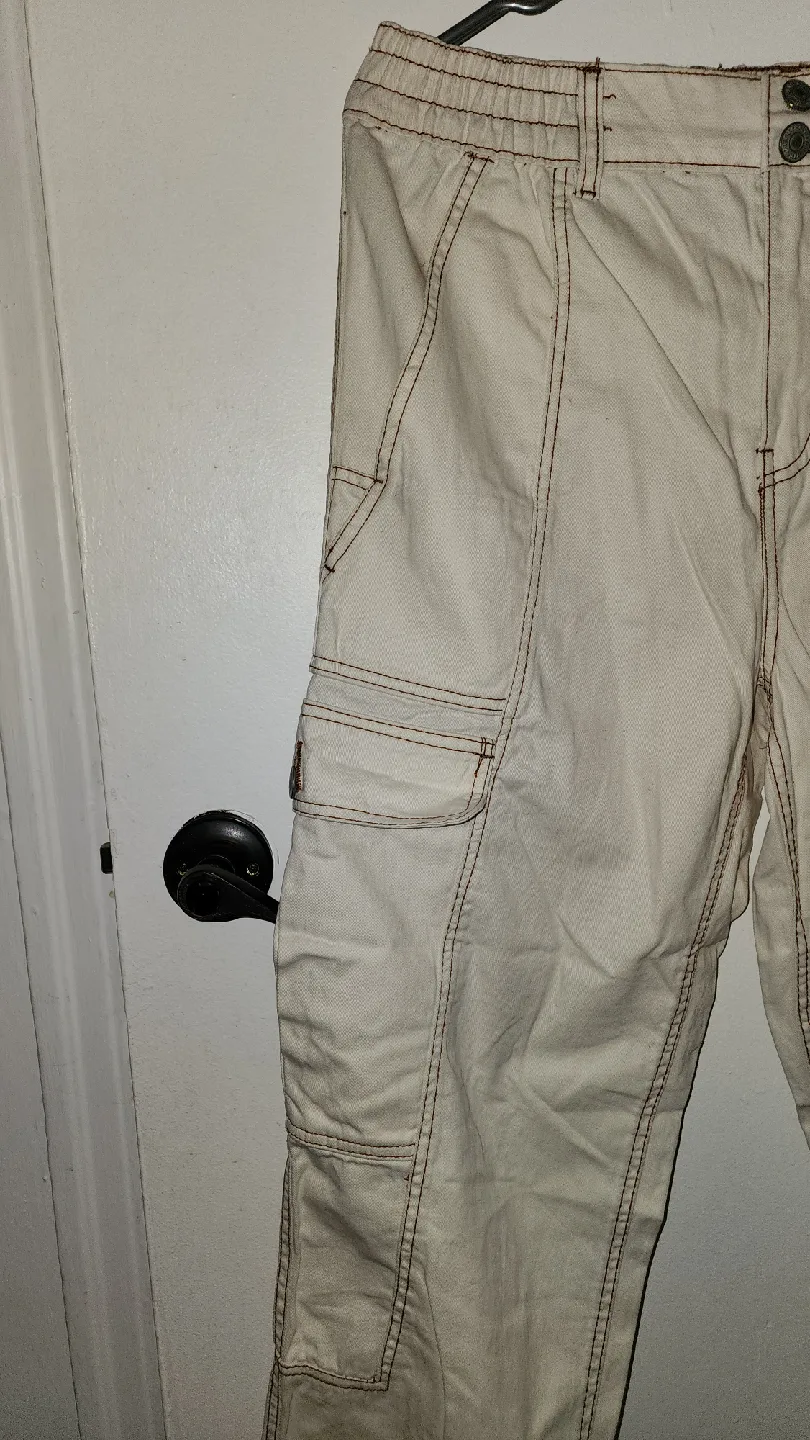 Standard Denim Cream Cargo Pants image indicator(3)