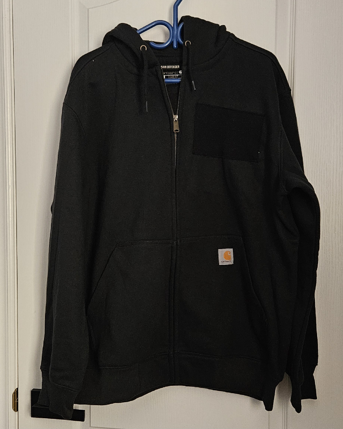 Carhartt Rain Defender Black Zip Hoodie Large