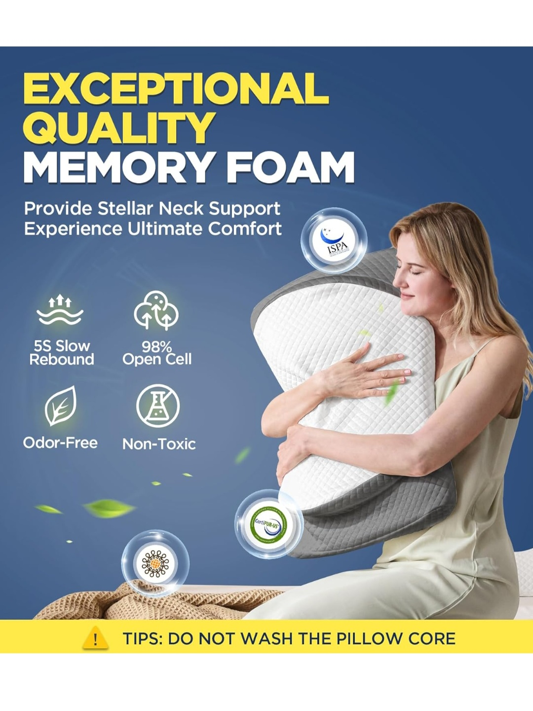 Memory Foam Pillow - Exceptional Quality Neck Support - photo 5