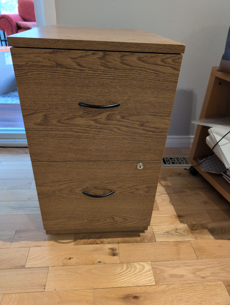 Two-Drawer Oak Filing Cabinet - photo 2