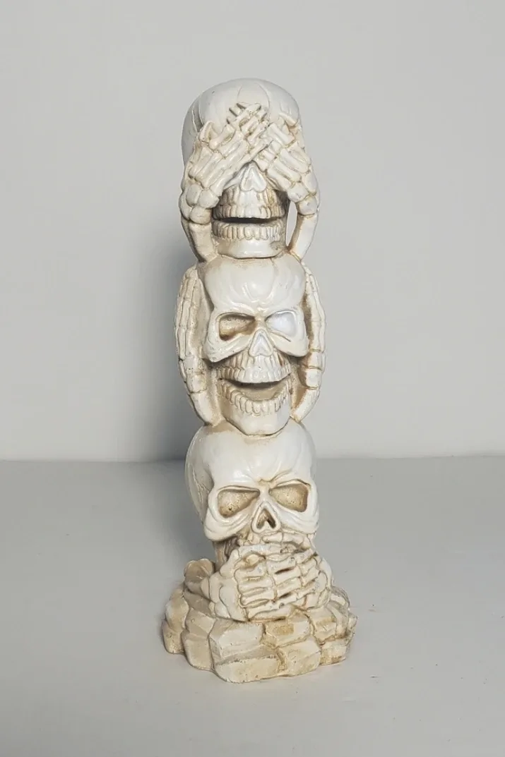 New Skull Stack Holiday Home Décor 8 Inches image indicator(3)