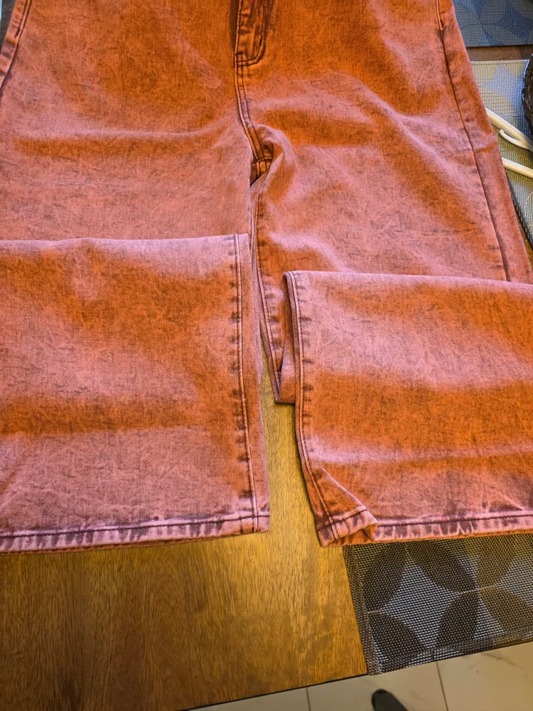 XXL Pink/Orange Acid Wash Jeans - Excellent Condition! image indicator(4)