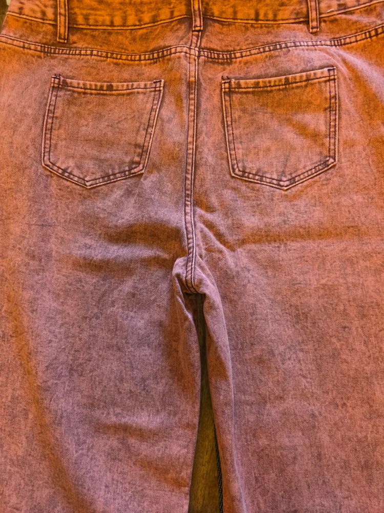 XXL Pink/Orange Acid Wash Jeans - Excellent Condition! image indicator(5)