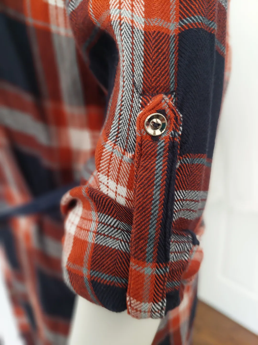 Dynamite Plaid Shirt Dress - Size XS image indicator(7)