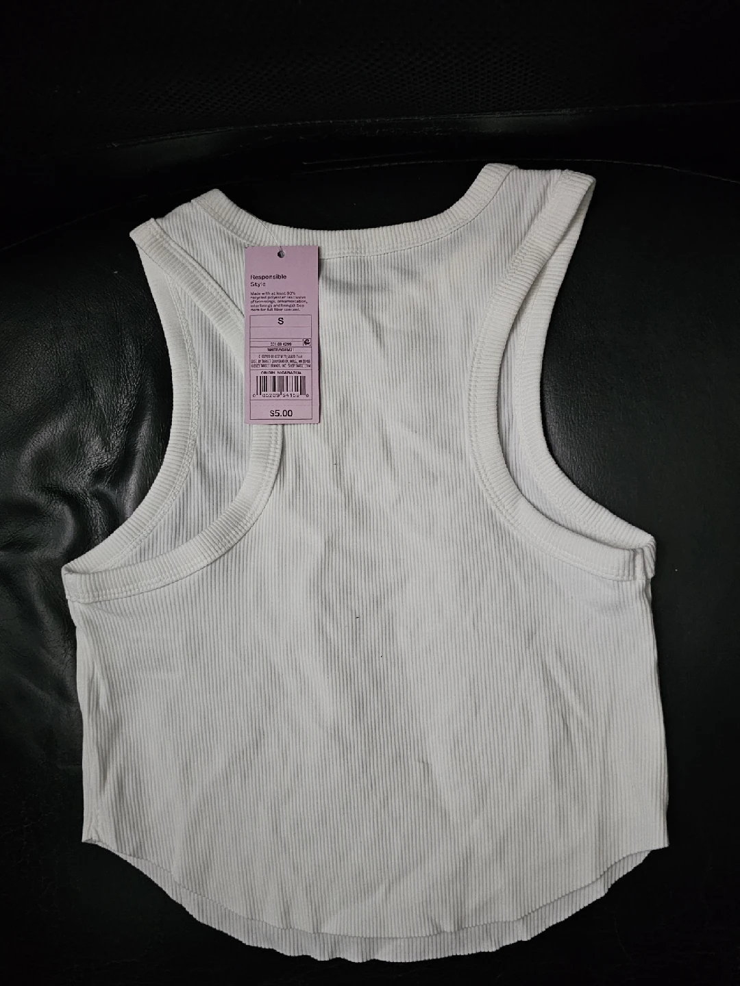Free Wild Fable White Ribbed Tank Top - Size S