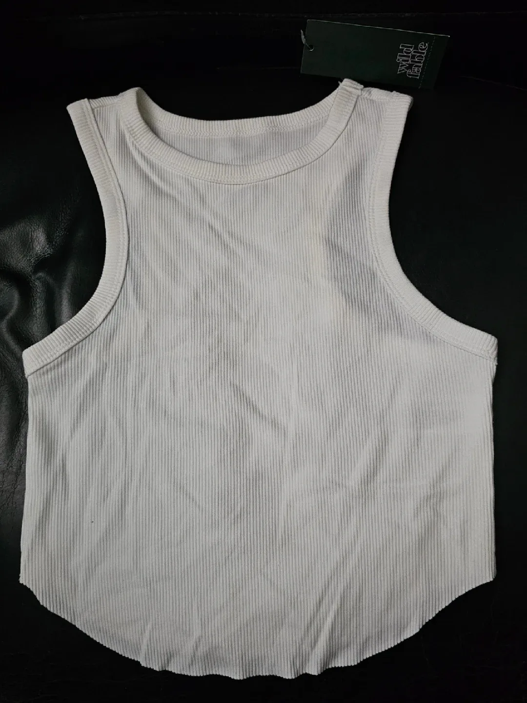 Free Wild Fable White Ribbed Tank Top - Size S image indicator(3)