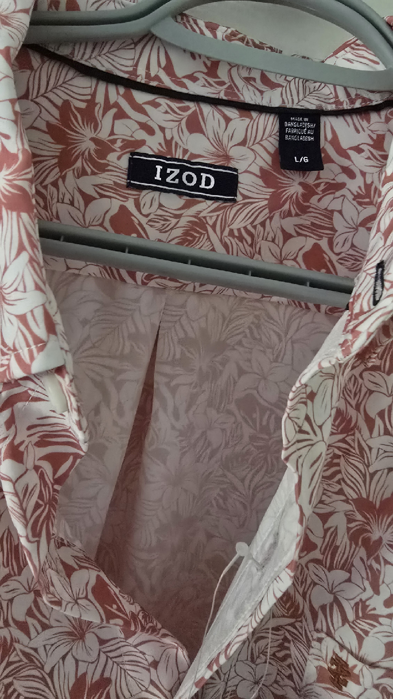 IZOD Floral Print Button-Down Shirt - L/G - photo 2