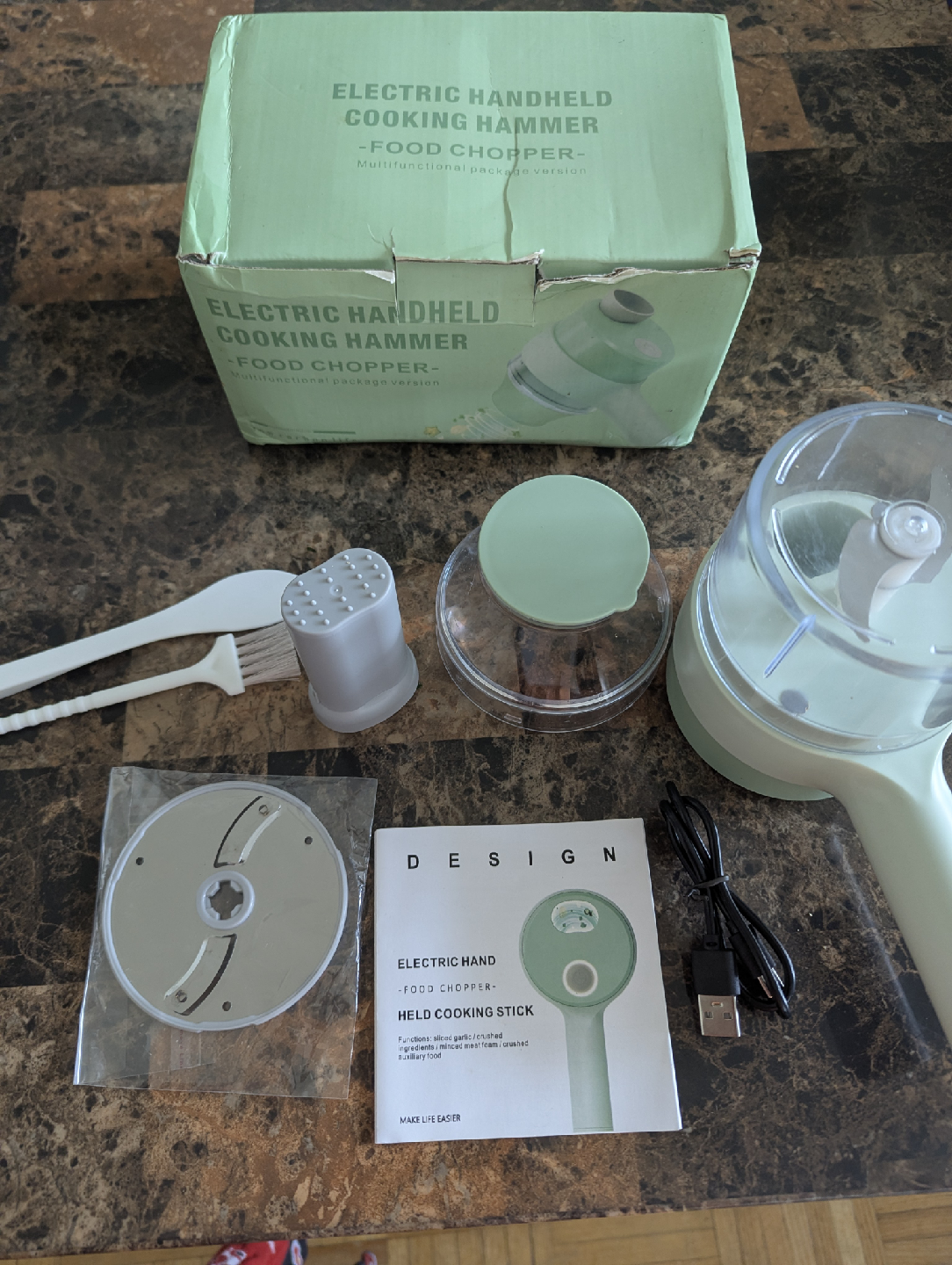 Electric Handheld Cooking Hammer Food Chopper - NEW