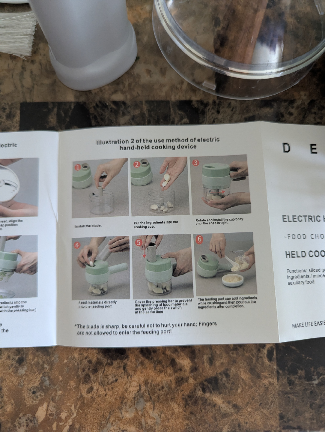 Electric Handheld Cooking Hammer Food Chopper - NEW - photo 2