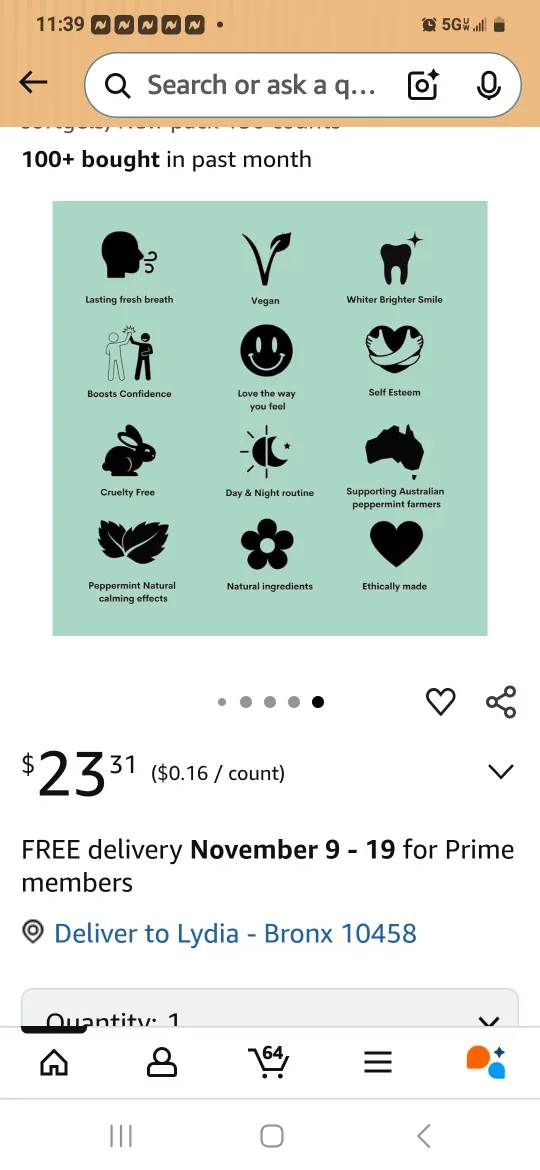 Breath Pearls Original Fresh Mint 150 Softgels image indicator(3)