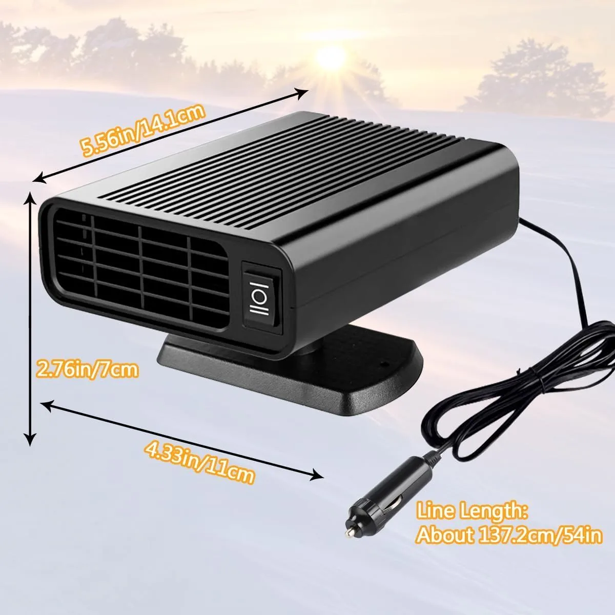 Car Heater, 12V Car Heaters for Vehicle Anti-Fog Plug image indicator(2)
