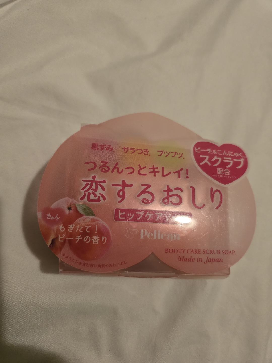Pelican Booty Care Scrub Peach Soap Made in Japan