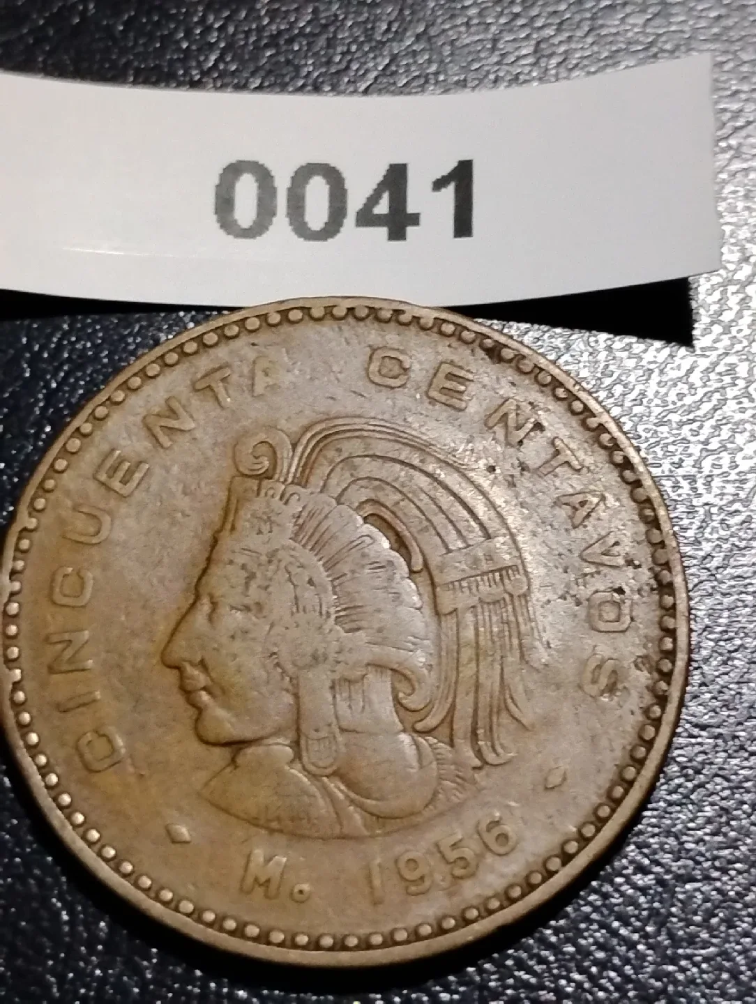 1956 Mexico 50 Centavos Coin thumbnail