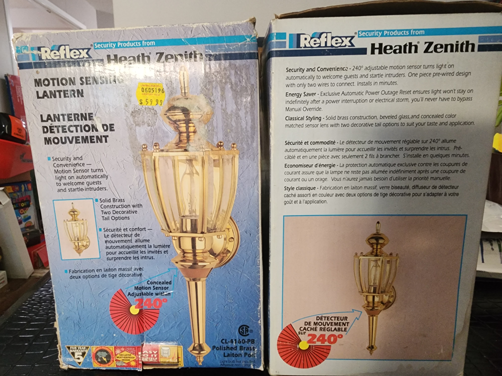 Reflex Heath Zenith Motion Sensing Lantern - New in Box