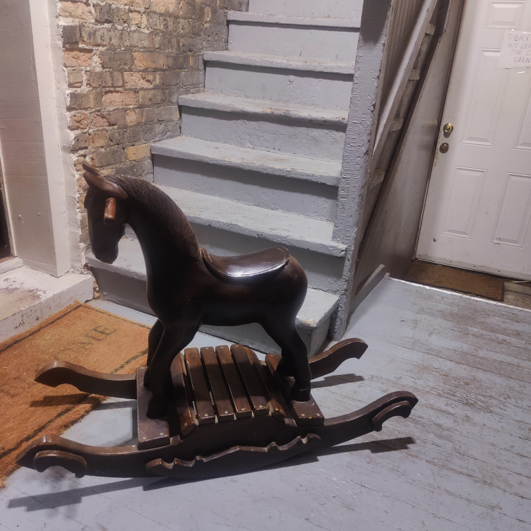 Vintage Wooden Rocking Horse