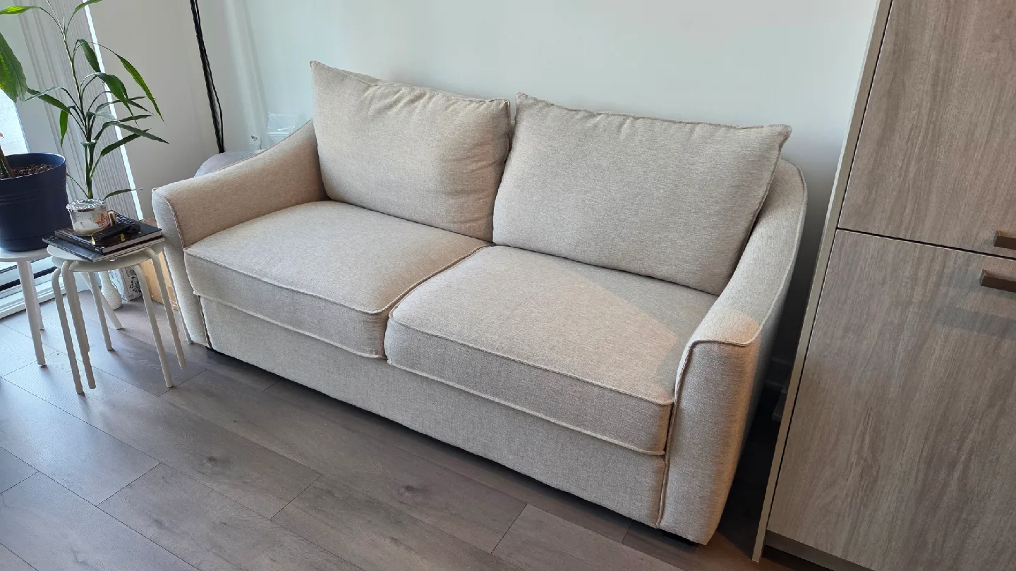 Beige Loveseat Sofa - Great Condition! image indicator(2)