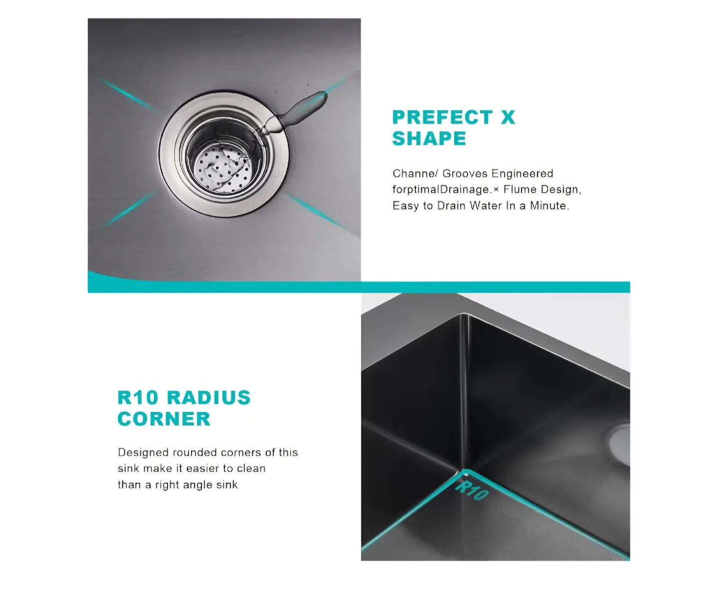 24 Inch Drop in Kitchen Sink Black(NEW) image indicator(5)