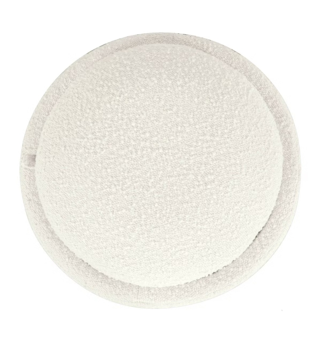 Cream  Round Ottoman with Storage 17.5"x18" - photo 5