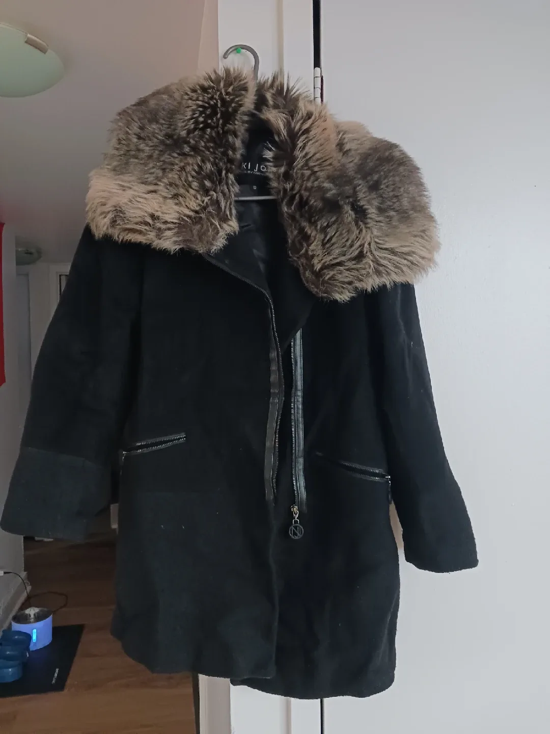 Nikki Jones Black Coat - Size 10 thumbnail