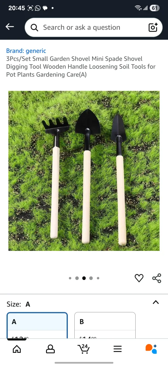 3pcs Mini Garden Tool Set - New in Package thumbnail