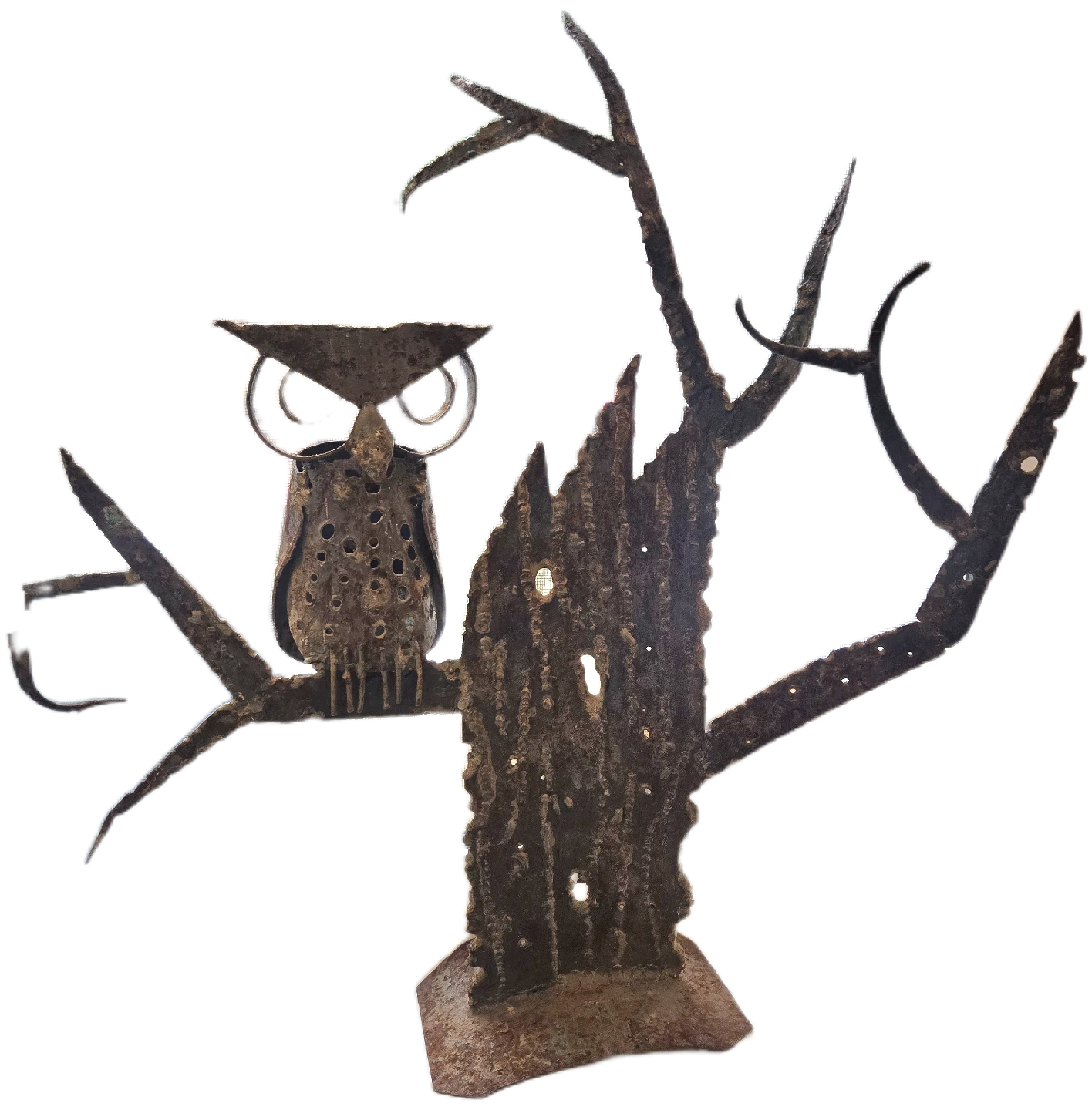 MCM Brutalist Owl Tree Sculpture - photo 3