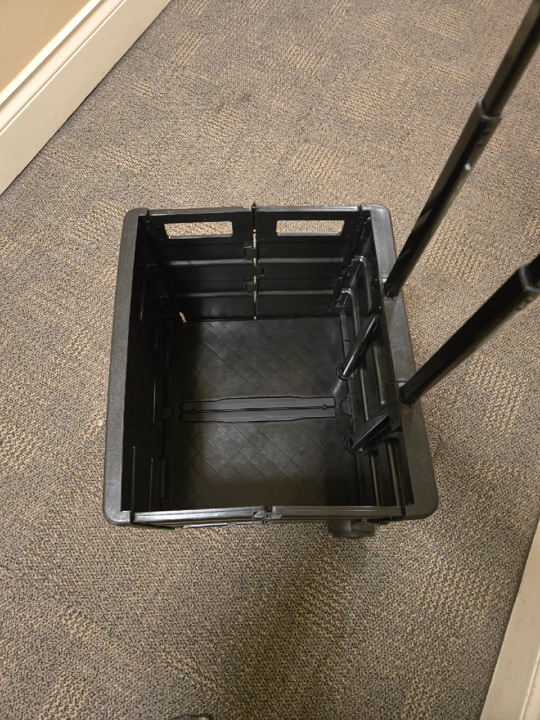 Black Collapsible Rolling Storage Cart image indicator(3)