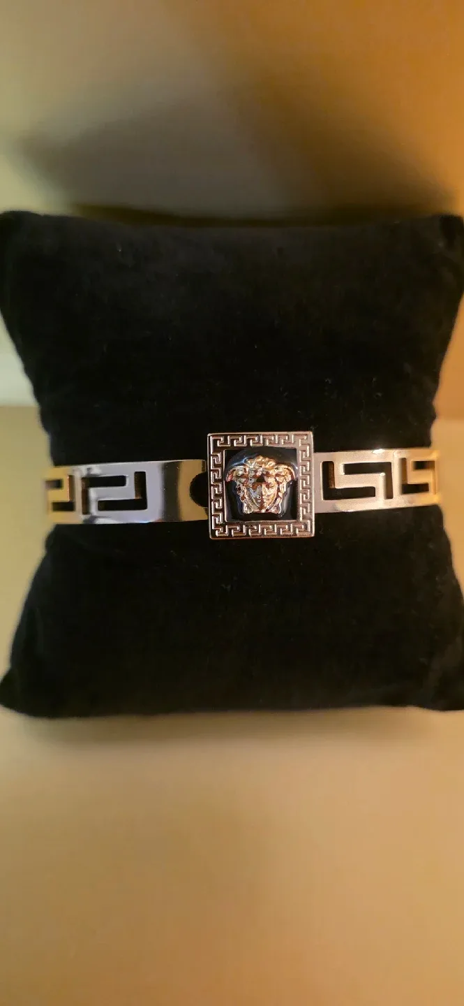 V. Gold Bangle Bracelet