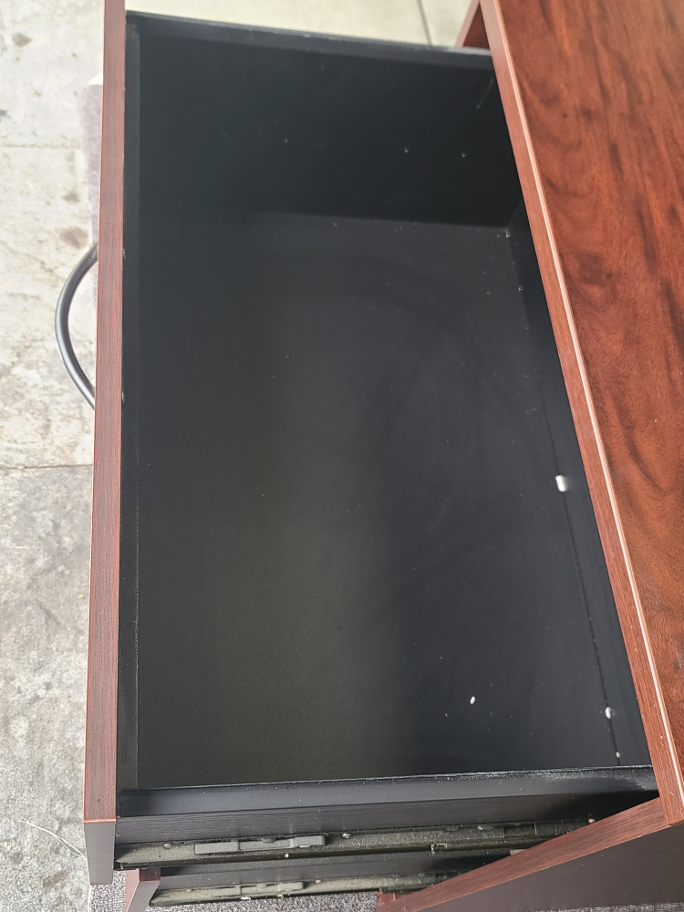 Brown Wood 2-Drawer File Cabinet - photo 5