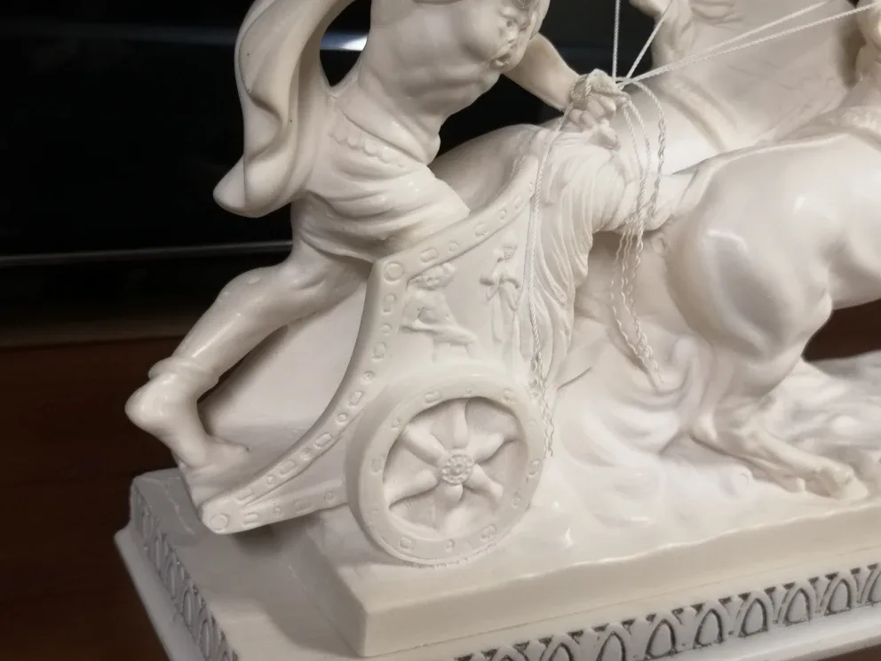 Beautiful Epic Roman Empire War Chariot Sculpture ~by A. Santini image indicator(6)