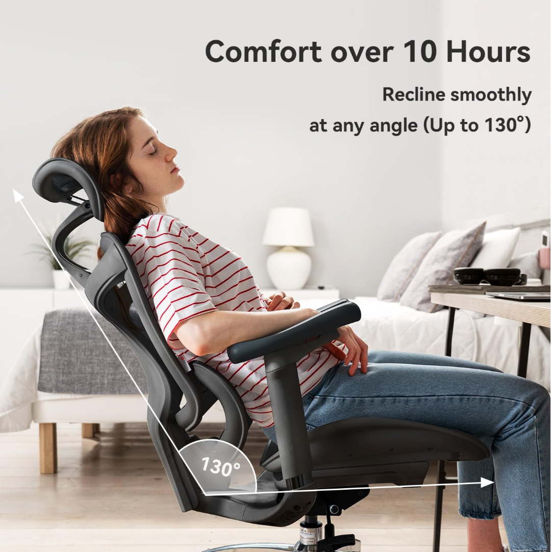 Ergonomic Mesh Office Chair with 4D Armrest - photo 4