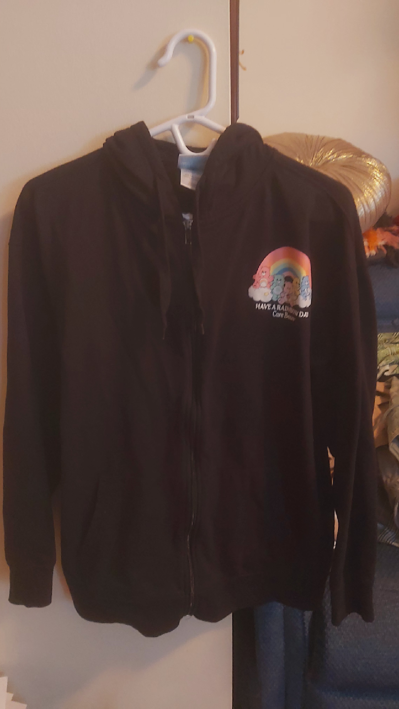 Care Bears Black Zip-Up Hoodie