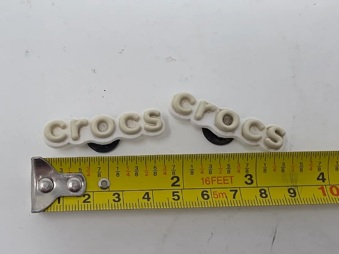 Crocs Jibbitz - Crocs Logo - White 🥕 thumbnail