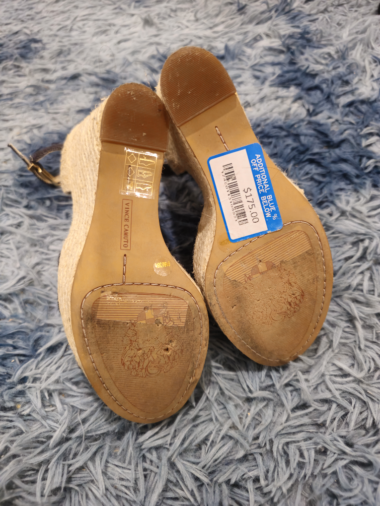Vince Camuto Denim Wedge Sandals - Size 6.5 - photo 5