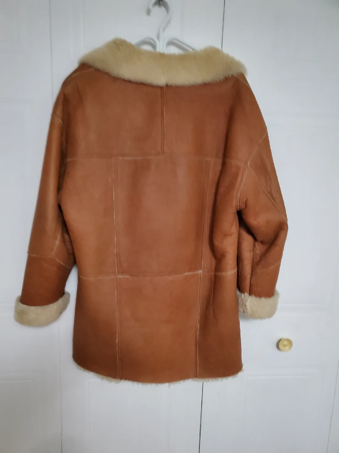 Mode & Pelle Genuine Leather Shearling Coat🥕 image indicator(4)