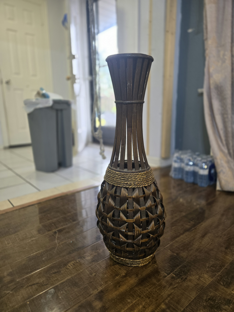 Decorative Brown Woven Vase