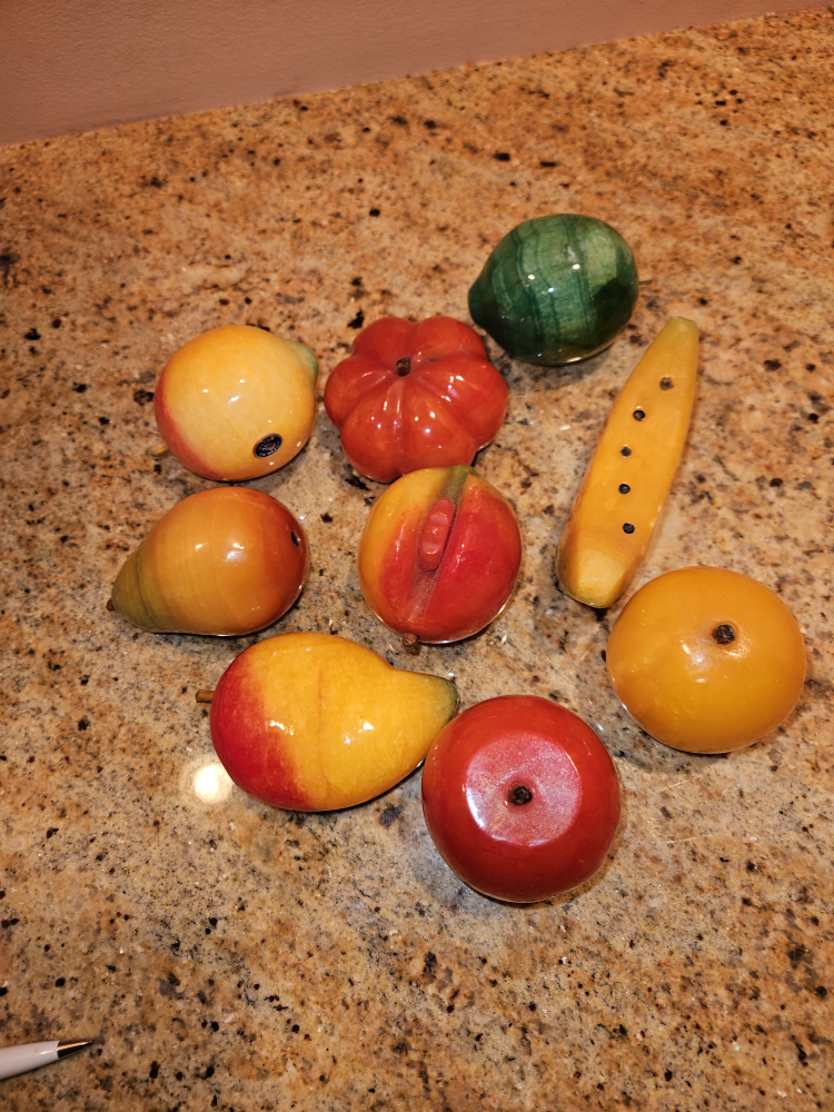 Marble Fruit Bowl with Faux Fruit - photo 4