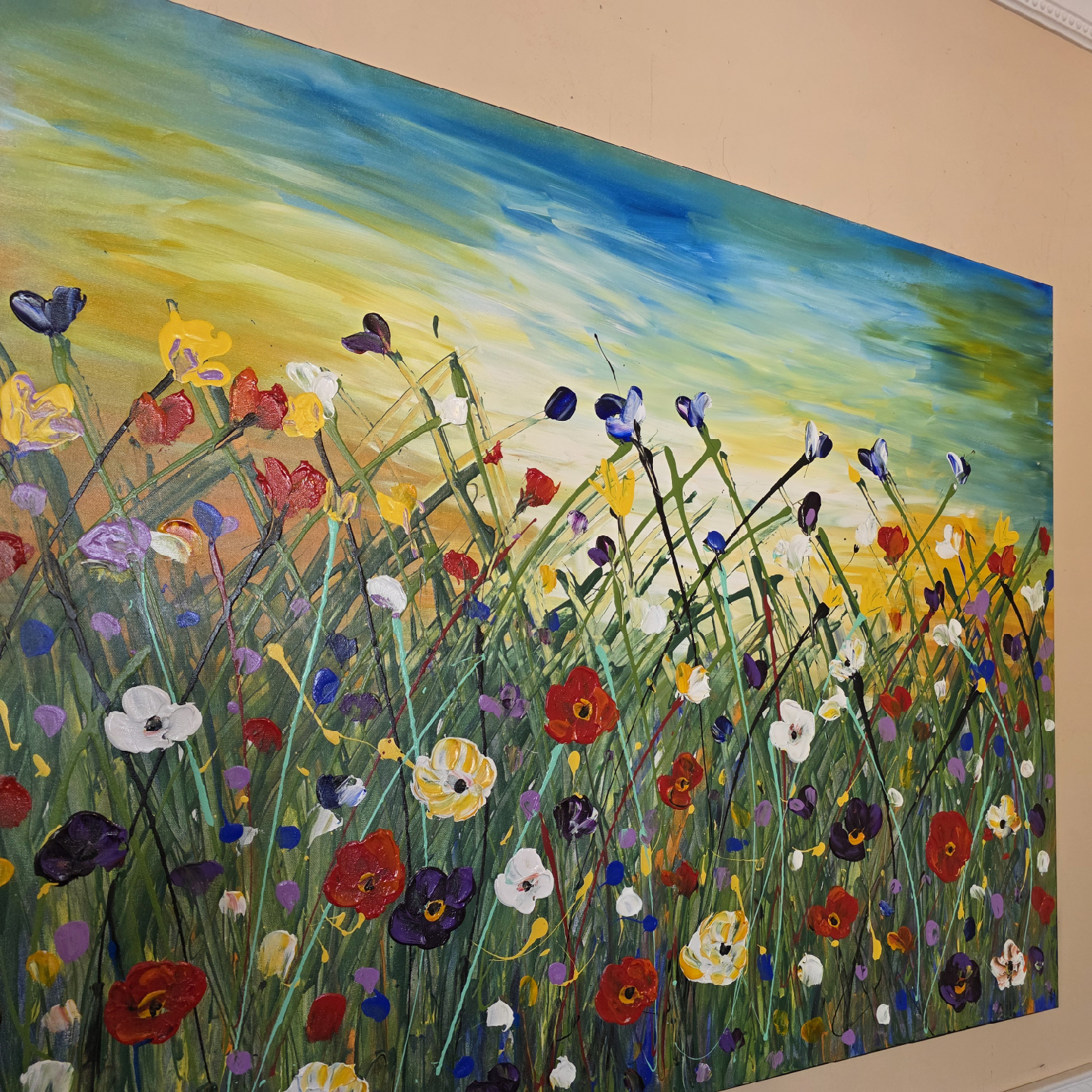 Original hand-painted painting by local artist Wild flowers - photo 4