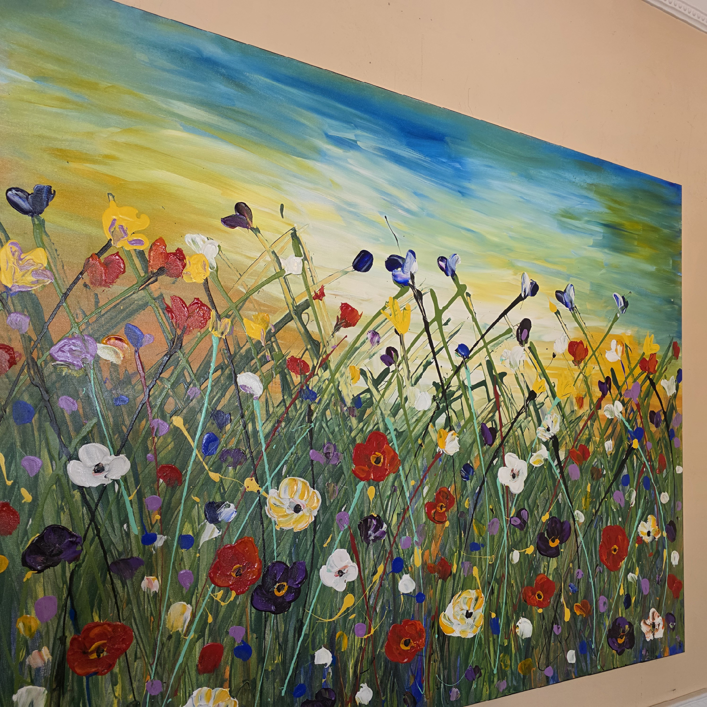 Original hand-painted painting by local artist Wild flowers - photo 5